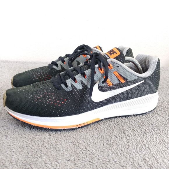 Nike Air Zoom Structure 20 Mens Size 13 Running Shoes Black Gray Sneakers - Picture 1 of 10
